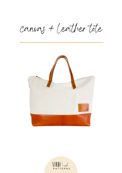 Hearth and hand canvas and leather tote online