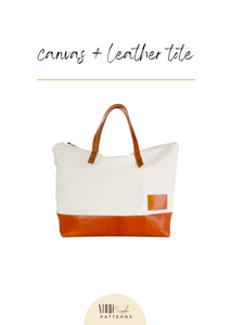 Canvas+Leather Tote (PDF Pattern)