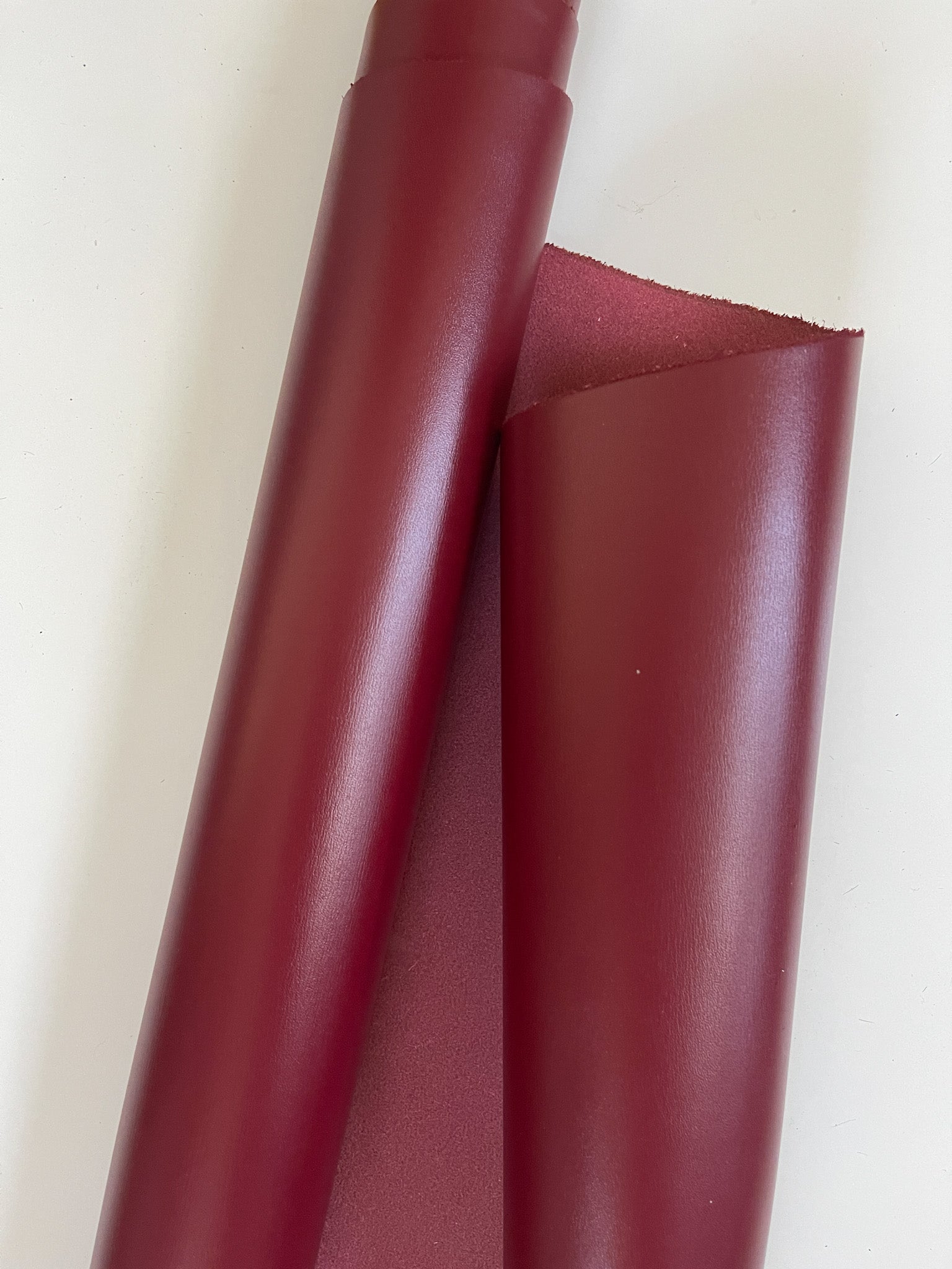 Burgundy Calf Leather